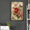 Vintage Butterfly Peonies-Paint by Numbers Acrylic Painting 40*60CM(Poster style）
