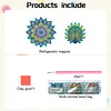 Diamond Painting Double-Layer Peacock Mandala Refrigerator Magnet 360 Rotating Magnetic Refrigerator Sticker