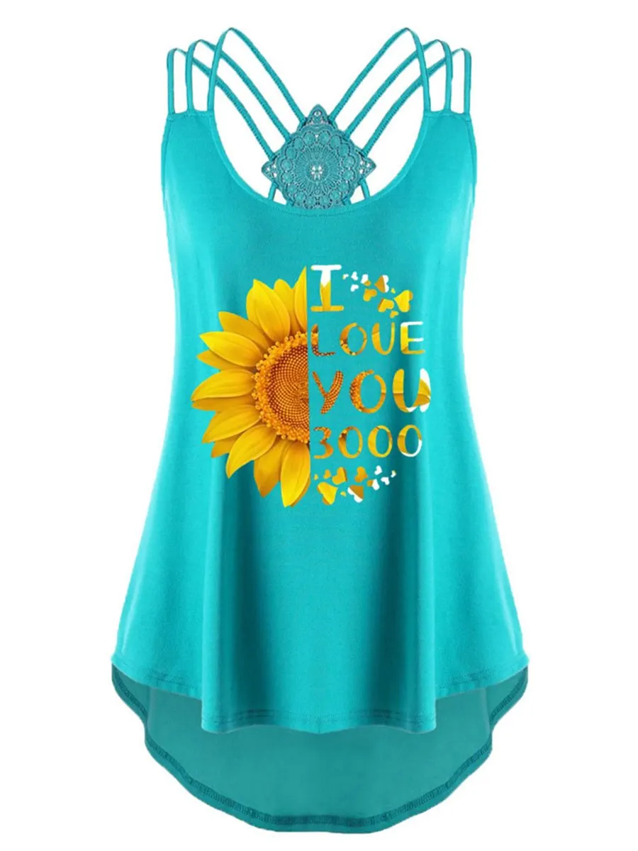 I Love You 3000  Sunflower Tank Top