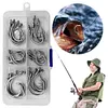 30pcs/box Fishing Circle Hooks Saltwater Fishing Catfish Hooks Barbed Fish Hooks