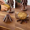 Walnut coaster set/ Wooden walnut coasters set/ Wood slice coasters
