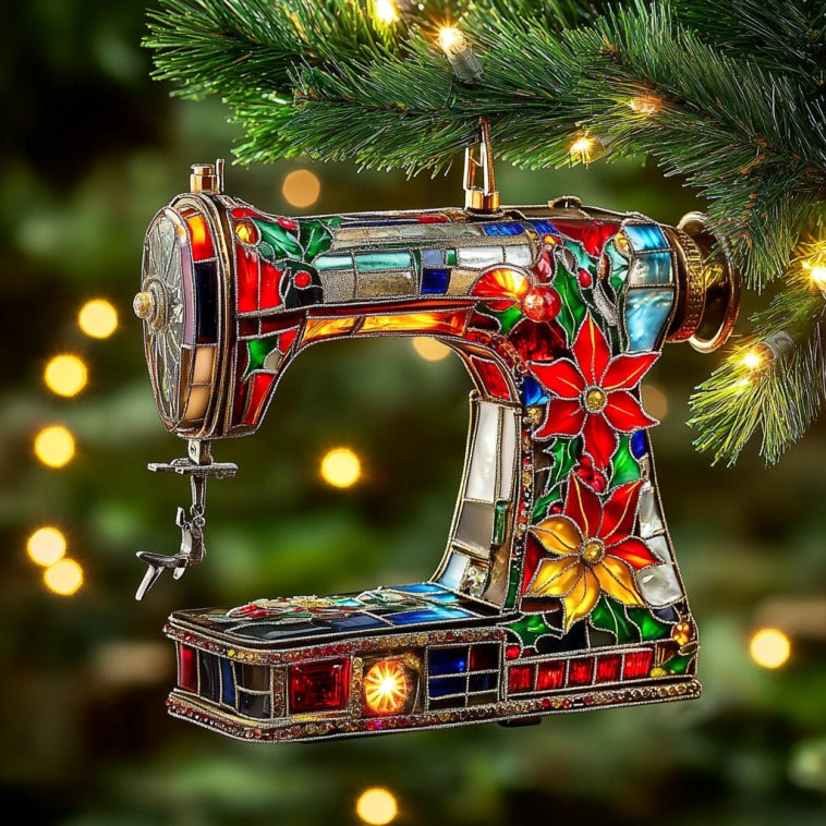 Colorful Sewing Machine XR1510014CL Christmas Ornament