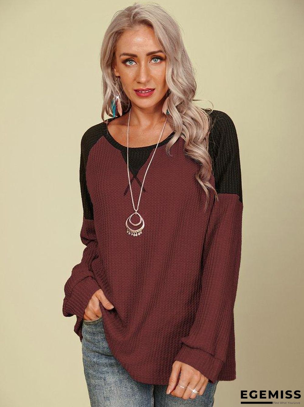 Casual Crew Neck Shirts & Tops | EGEMISS