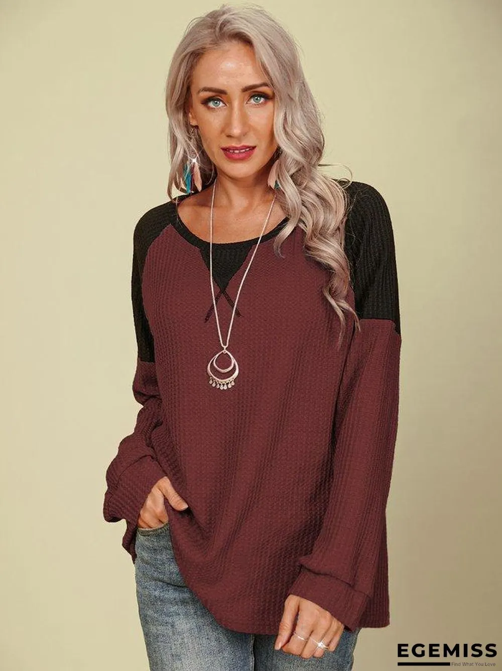 Casual Crew Neck Shirts & Tops | EGEMISS