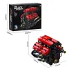 Ferrari V8 Engine Building Blocks Toy Set DOHC Naturally Aspirated MOC Motor Build Your Own V8 Engine - 1350PCS