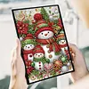 (US Local)50-Page A5 Snowman Diamond Painting Notebook for Adult Holiday Birthday Gift
