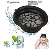 Face Ice Bath - Foldable Washbasin With Built-In Ice Tray Bowl For Face Ice Bath