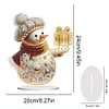 5D DIY Special Shape Diamond Painting Desk Ornament Snowman Decor Kit