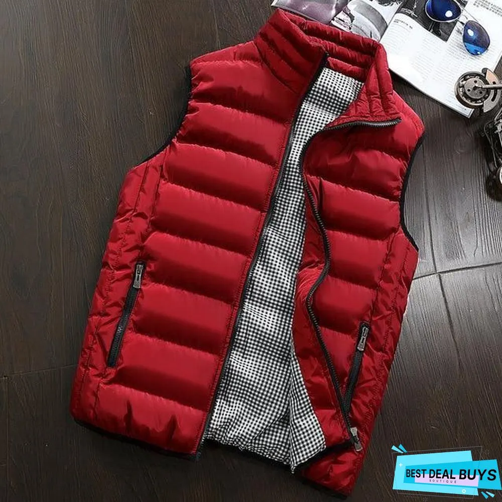 Men New Vest Mens Plus Size Warm Sleeveless Jacket Men Winter Waistcoat Men's Vest Casual Coats
