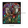 （Big Size)Owl Glass Painting-Paint by Numbers Acrylic Painting 50*60CM
