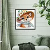 >SALE<5D DIY Partial Special Shaped Drill Diamond Painting Flowers and Fox 30x30cm