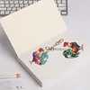 7pcs Double Side Diamond Painting Special-shaped Drill Rooster Keychain Kits