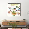 >SALE<Partial Embroidery Cotton Thread 14CT Counted Happiness Cross Stitch 44x44cm