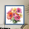 Watercolor Assorted Gerbera Flower-11CT Stamped Cross Stitch 40*40cm