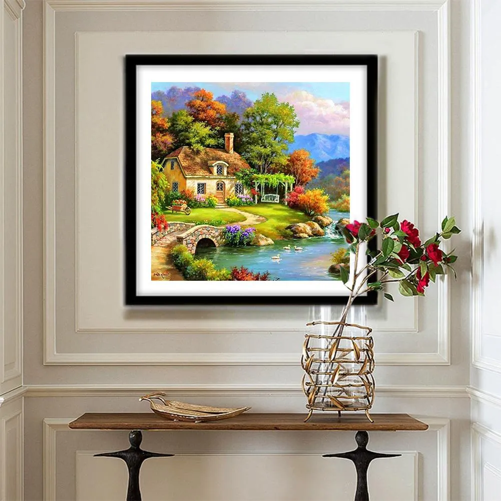 Diamond Painting - Full Round Drill - Relaxing Village(30*30cm)