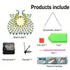 DIY Diamond Painting Special Shaped Art Clock Kits(Peacock)