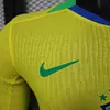 Joyfball 2025 Long Sleeve Player Version Brazil Home Soccer Jersey（The player version jersey is a bit tight, please pay attention to the size selection）