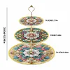 3 Tier Mandala Diamond Painting Cupcake Stand Diamond Art Tiered Serving Tray