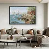 >SALE<Full Embroidery Cotton Thread 14CT Counted Mariner Harbor Cross Stitch75x52cm