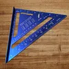 7 Inch Triangle Ruler Aluminum Alloy Metric Imperial Angle Ruler Carpenter Tools