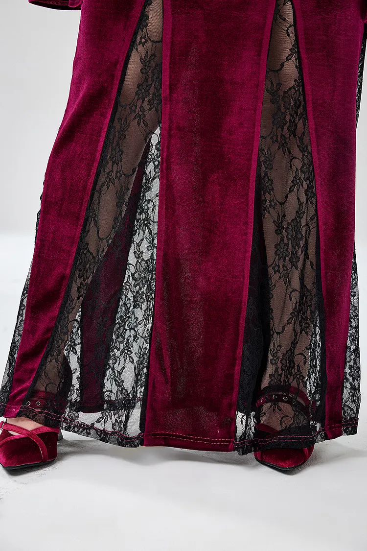 burgundy dress halloween costume Dare Fashion Adult Gothic Witch Costume Renaissance Corset Dress Burgundy Red 2x main image 0