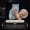 (25x25cm)DIY Glowing Owl Framed Handmade Pearl Painting Art Craft Kit Living Home Decor