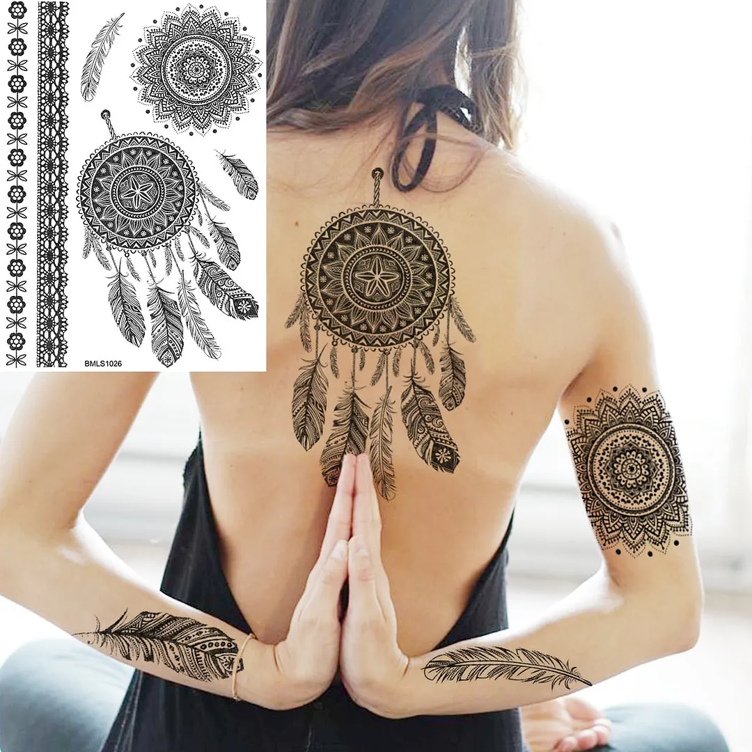 Realistic Knight Tribal Armband Temporary Tattoos For Men Adult Lion Wings Shield Fake Tattoo Body Art Unique Tatoos Large