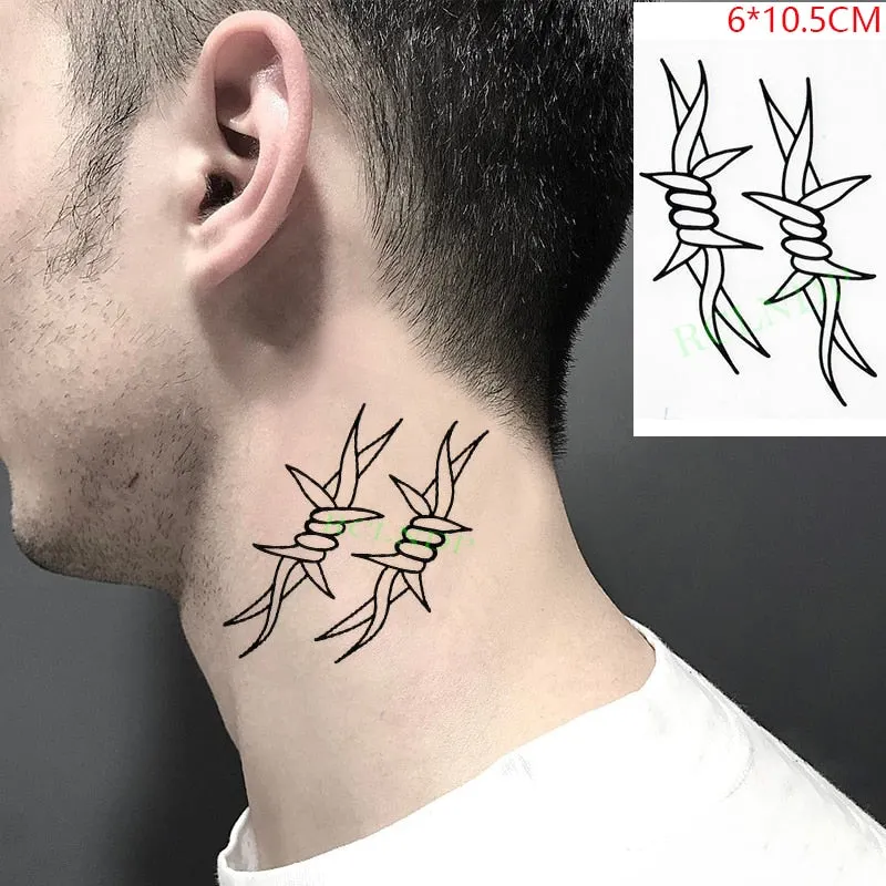 Waterproof Temporary Tattoo Sticker Cartoon anime Boy Knife Tatto Flash Tatoo Fake Tattoos Small Size Art for Kids Men Women