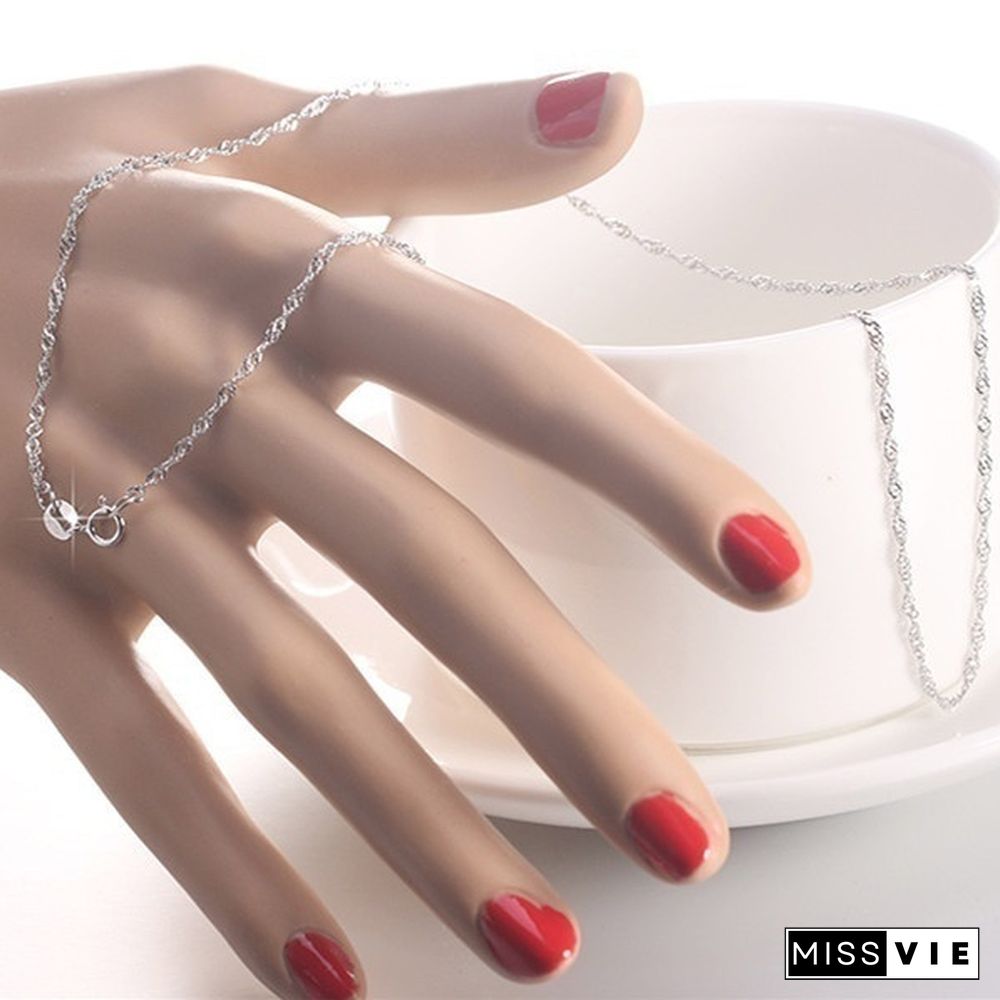 5/10/20pcs Mix 10 Styles Random 18 Genuine 925 Silver Link Necklace Set Chains+Lobster Clasps 925 PlatingTag