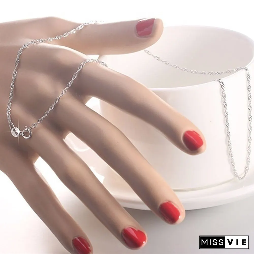 5/10/20pcs Mix 10 Styles Random 18 Genuine 925 Silver Link Necklace Set Chains+Lobster Clasps 925 PlatingTag