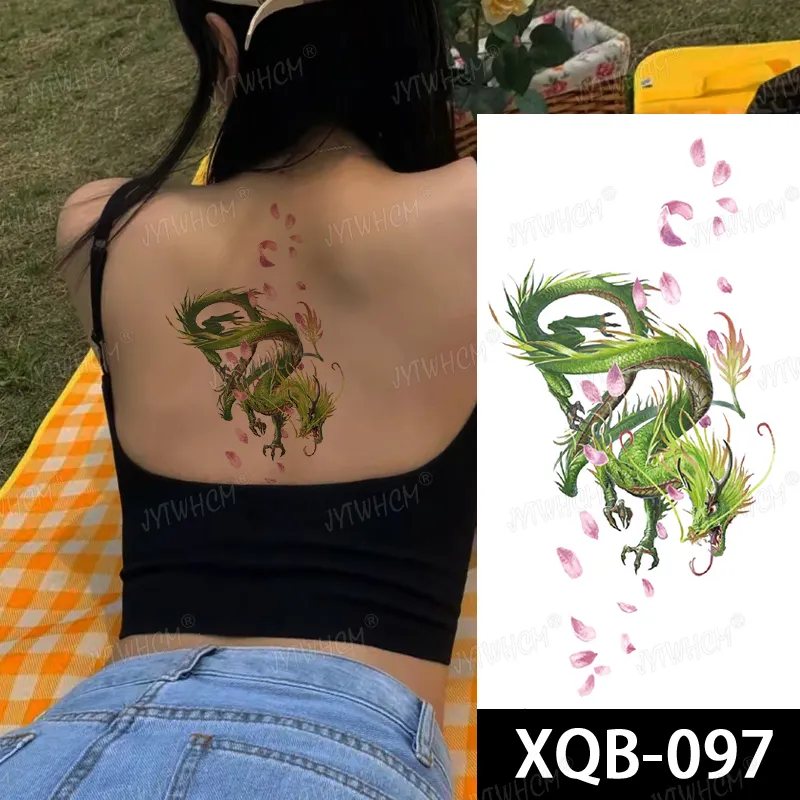 Sdrawing Hot Water Transfer Fake Tattoo Waterproof Temporary Tattoo Sticker For Men Women Wolf Arm Neck Tattoo Flash Tattoo Sleeve