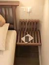Wall-Mounted Folding Bench Showering Chair Entryway Walnut Rubber Wood Stool