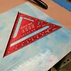 7 Inch Triangle Ruler Aluminum Alloy Metric Imperial Angle Ruler Carpenter Tools