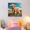 Highland Cow-11CT Stamped Cross Stitch 40*40cm