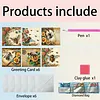 6pcs Diamond Painting Bee Greeting Card with Envelope for Family Friends Holiday Gift Congratulations