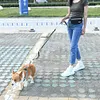 Dog Walking Waist Bag Adjustable Length Dual Handles Pet Supplies (Green)