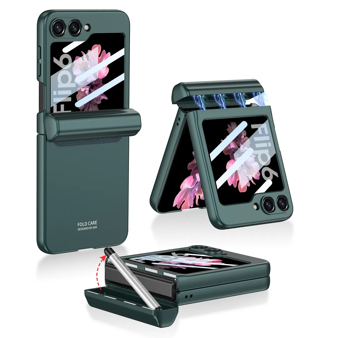 Samsung ZFlip5 /ZFlip6 Magnetic Hinge Hidden Pencil Case Phone Case