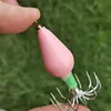 10pcs Squid Jigs Hooks Cuttlefish Bait Fishhook (Pink Luminous 30g)