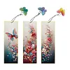 DIY 3Pcs Flowers-Diamond Painting Bookmark