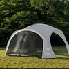 Silver Coated Outdoor Canopy UV Resistant Tent Dome for Beach Camping(Gauze Net)