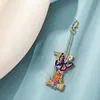 1Pc DIY Diamond Painting Lettter Keychain