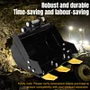 [US Local Warehouse] 400mm Bucket Metal Trenching Digger for Most 0.8-1.8 Ton Small Diggers Mini Excavator Digging Bucket Attachment 0.98in Hole 3.46in Center Wheelbase Mini Excavator Attachment w/ Metal Teeth