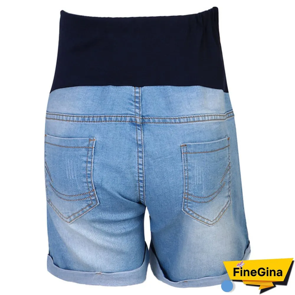 Pregnant Women Casual Shorts Summer Pregnancy Low Waist Denim Shorts