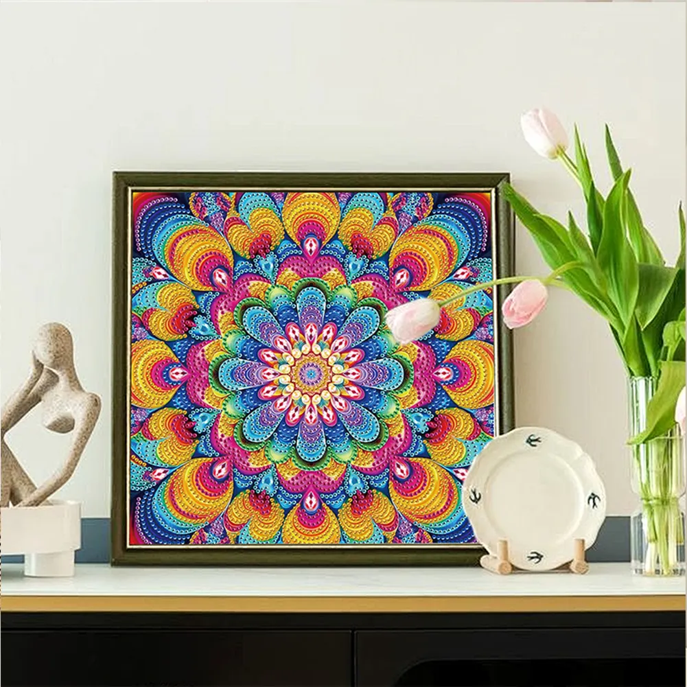 Diamond Painting - Partial Special Shaped Drill - Mandala(Canvas|30*30cm)