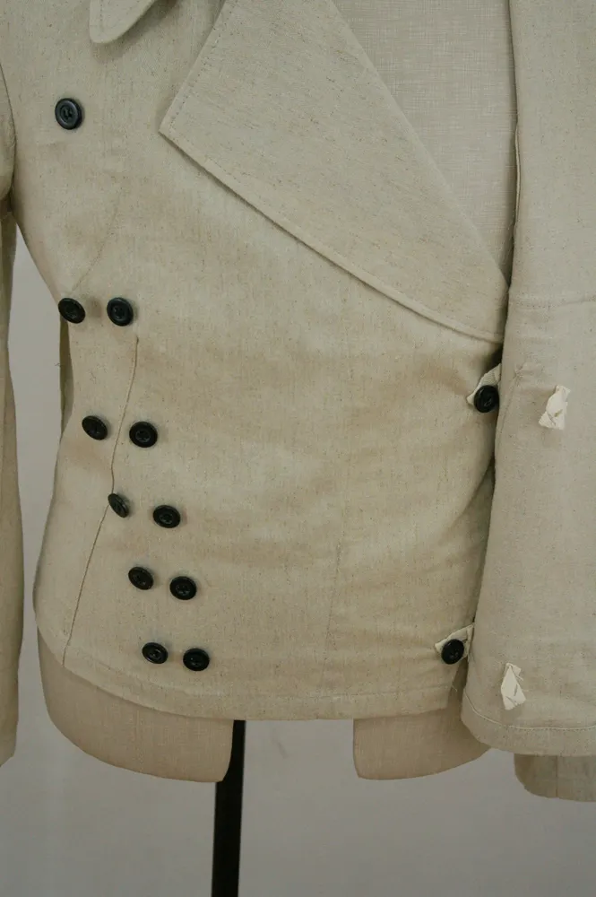   Wehrmacht German Panzer Summer HBT Off-White Wrap Jacket Type II German-Uniform