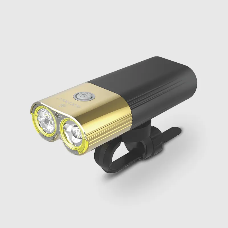 V9D-1800 Gold Professional Bicycle Headlight &Power Bank