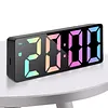 Digital Alarm Clock with LED Display Date Temperature Dimmable Snooze Battery Operated Alarm Clock for Deep Sleepers Kids Elderly Home Office