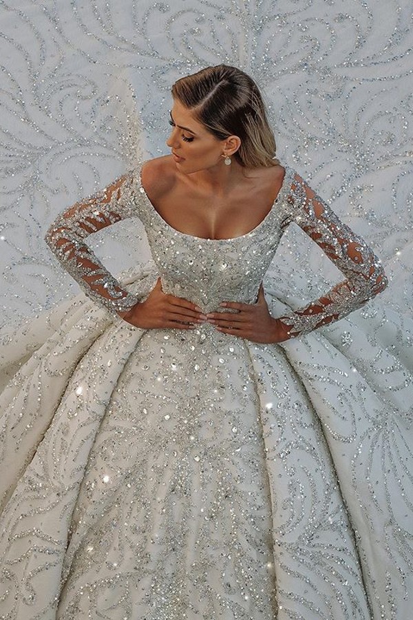 blue dress for baby girl Satin Off Shoulder Bridal Gown by Nox Anabel JW1032 – ABC Fashion main image 1