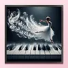 Piano Girl-11CT Stamped Cross Stitch 50*50cm/19.69*19.69in