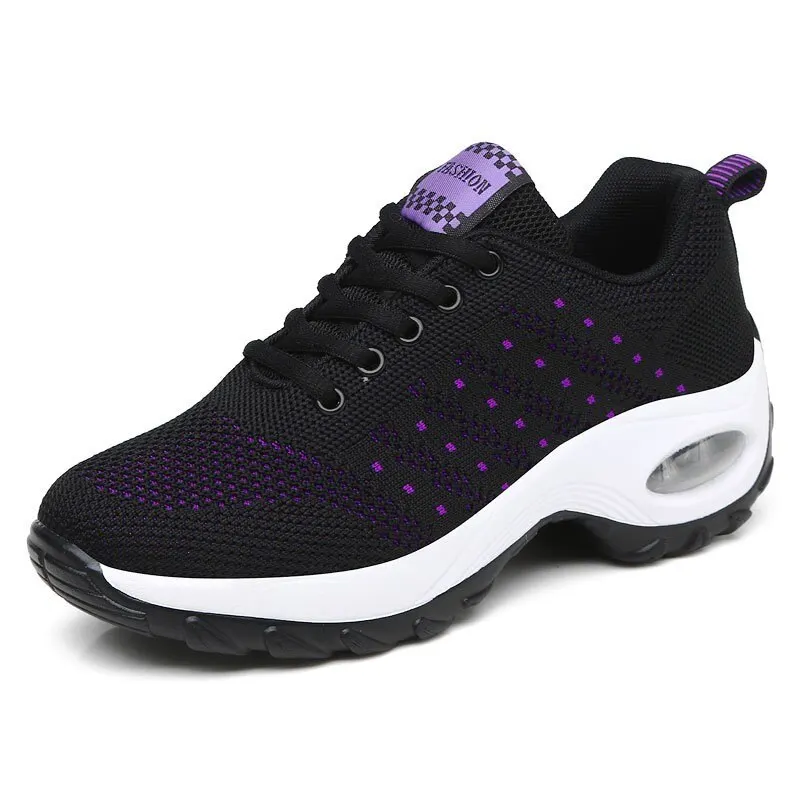 Women's Shoes Running Shoes Breathable Lightweight Comfortable Lace-up Antiskid Sports Light Ladies Sneakers Zapatos De Mujer